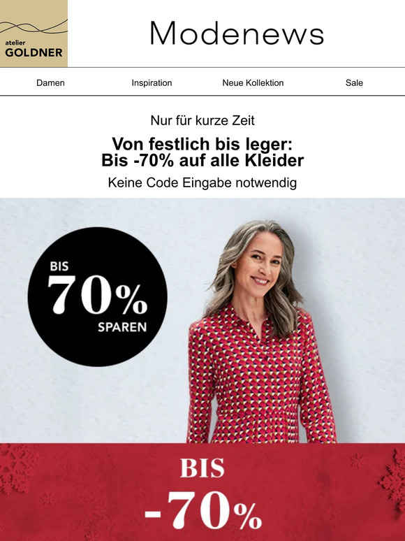 Bis -70% auf alle Kleider ohne Code
