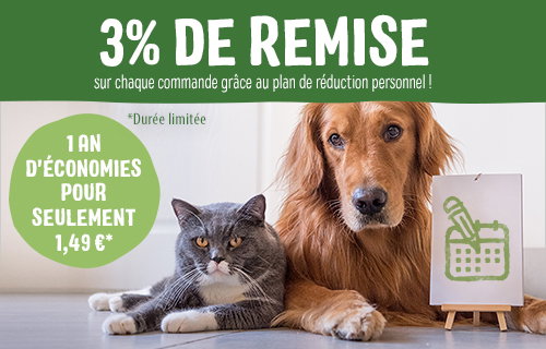 3 % de remise sur chaque commande grâce au plan de réduction personnel