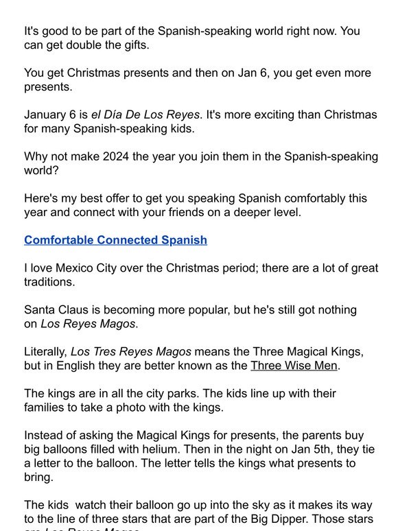 Speak Spanish for double the gifts