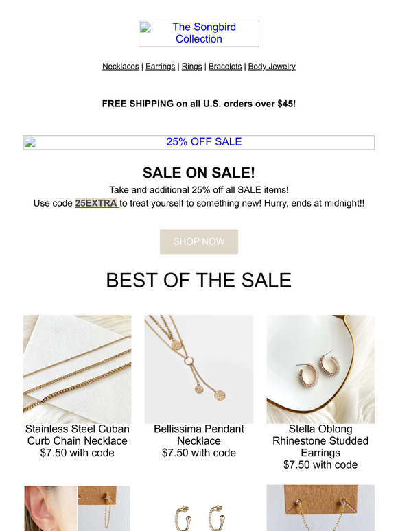 ‼️ LAST CALL FOR EXTRA 25% OFF ‼️