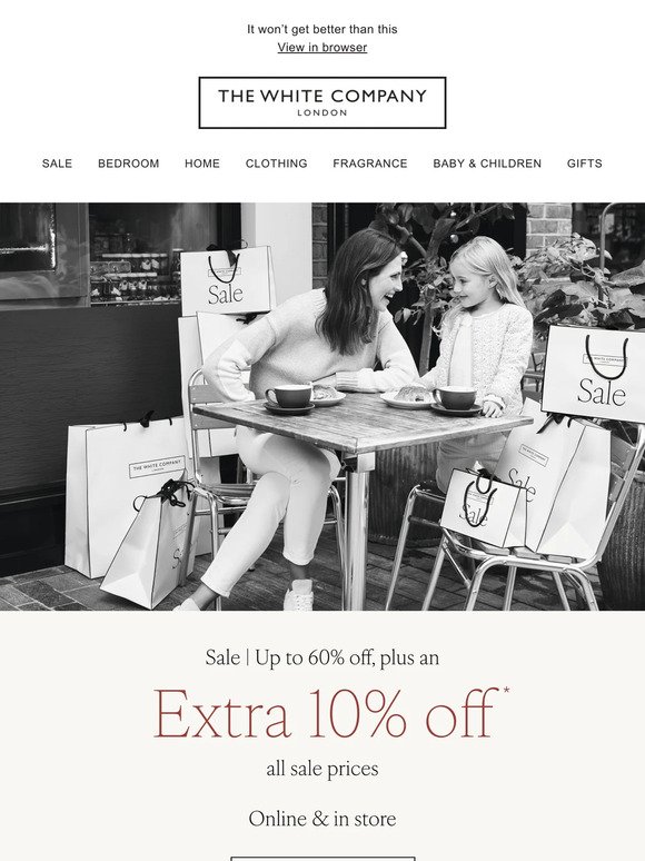 Take an extra 10% off all Sale