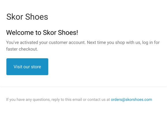 Customer account confirmation