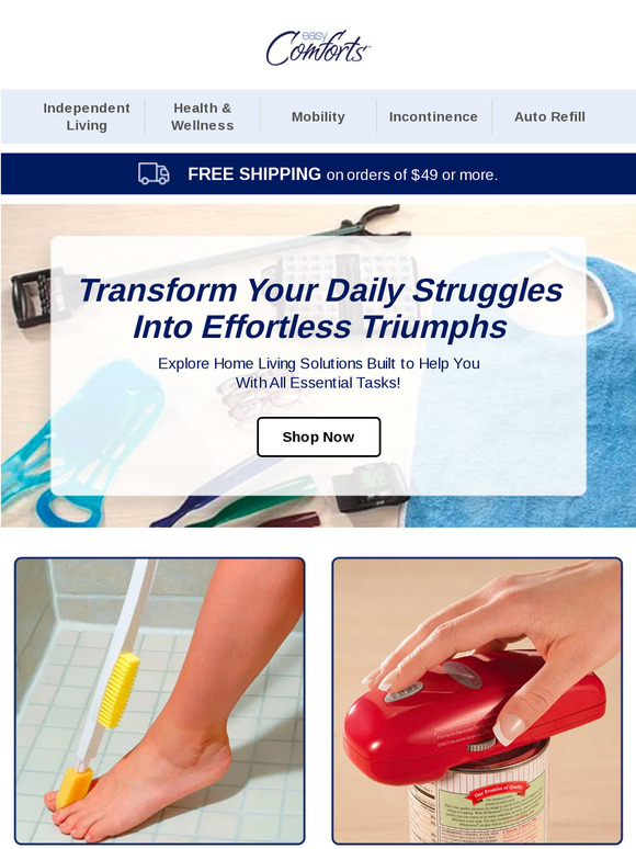 Easy Comforts Daily Living Simple & Effortless >> Milled