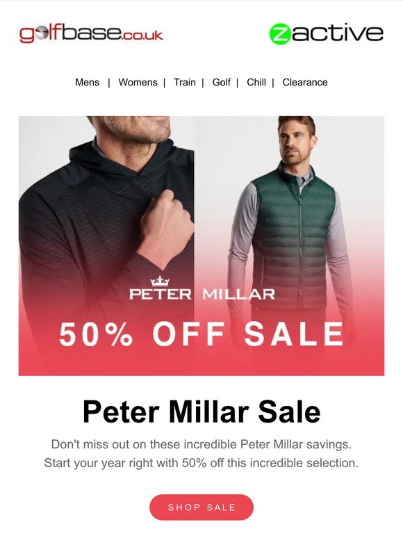SALE: NOW 50% OFF PETER MILLAR!