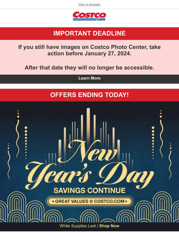 Costco New Year's Savings Event Ends TODAY, Don't Miss Out! Milled