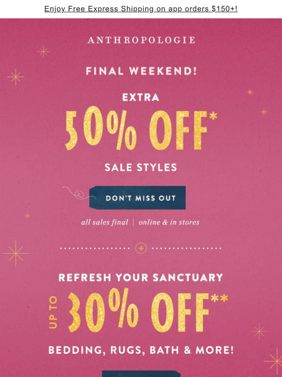 Anthropologie Email Newsletters Shop Sales, Discounts, and Coupon Codes