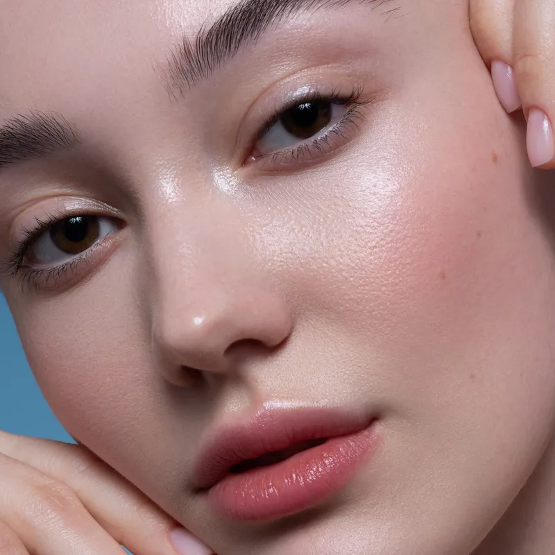 Person representing retinol for sensitive skin
