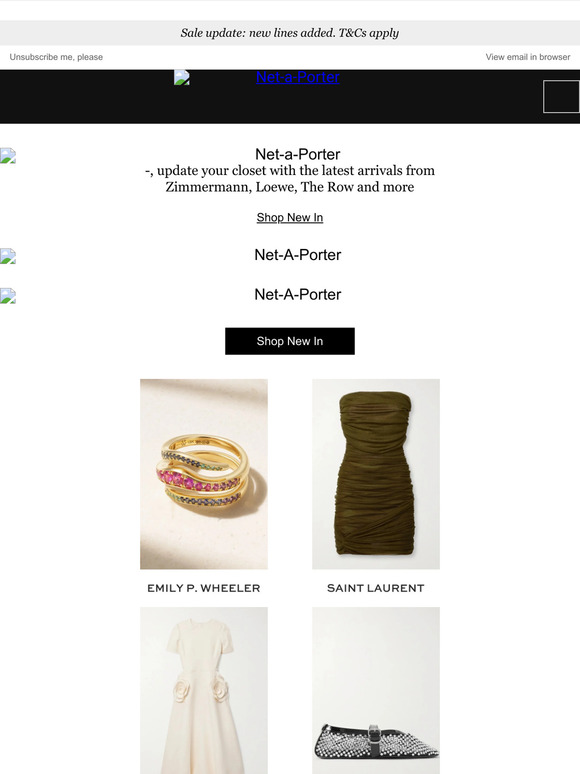NetAPorter Email Newsletters Shop Sales, Discounts, and Coupon Codes