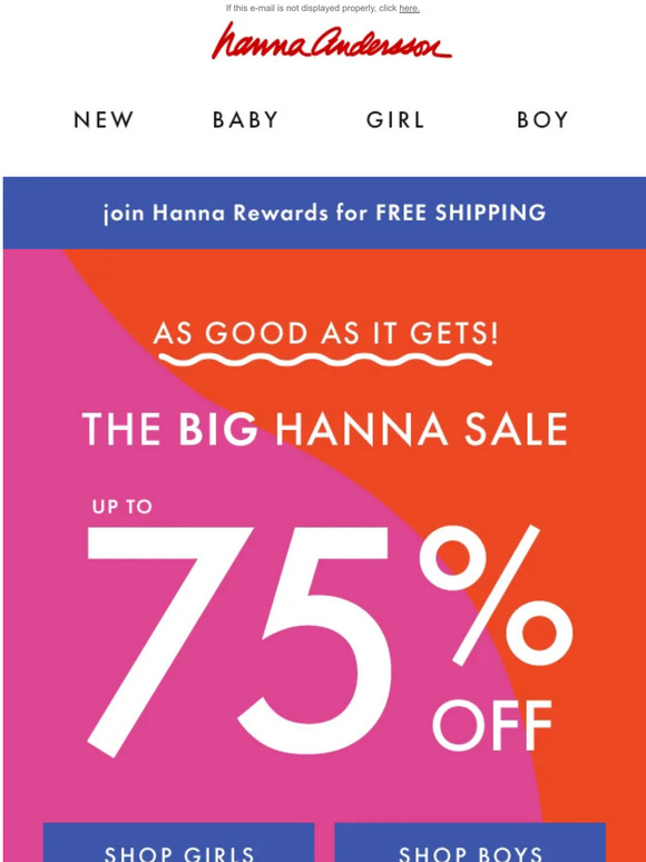 Hanna Andersson Email Newsletters Shop Sales, Discounts, and Coupon Codes