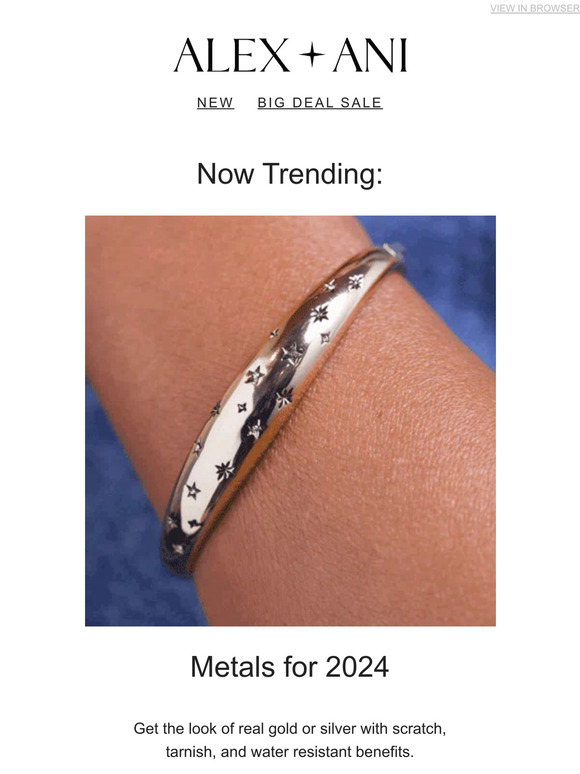 Alex And Ani Trending Now Metals for 2024 Milled