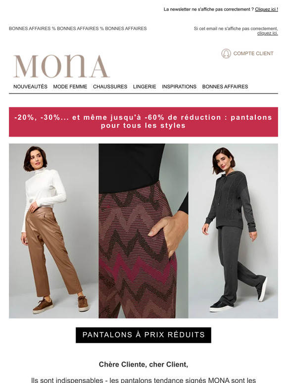👖 -20%, -30%... et même jusqu'à 60% sur les PANTALONS