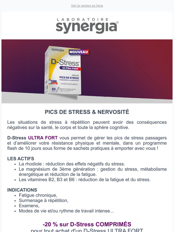⭐️ NOUVEAU ! Découvrez D-Stress ULTRA FORT, la nouveauté de notre gamme phare D-Stress !