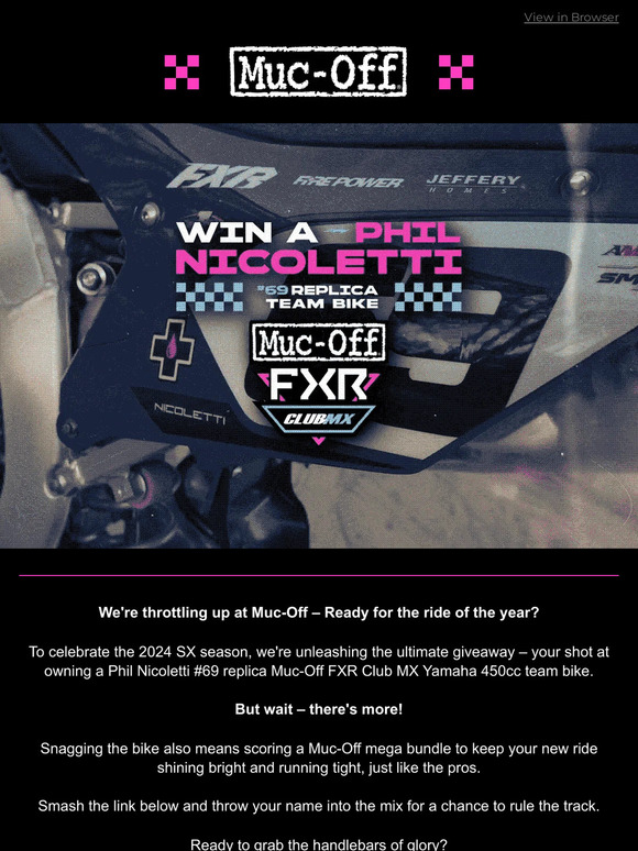 Muc-Off/FXR/ClubMX Bike Giveaway: Win a #69 Phil Nicoletti Replica Bike! -  Racer X