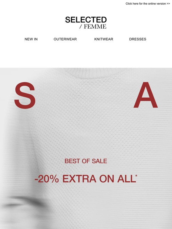 BEST OF SALE | -20% EXTRA ON ALL
