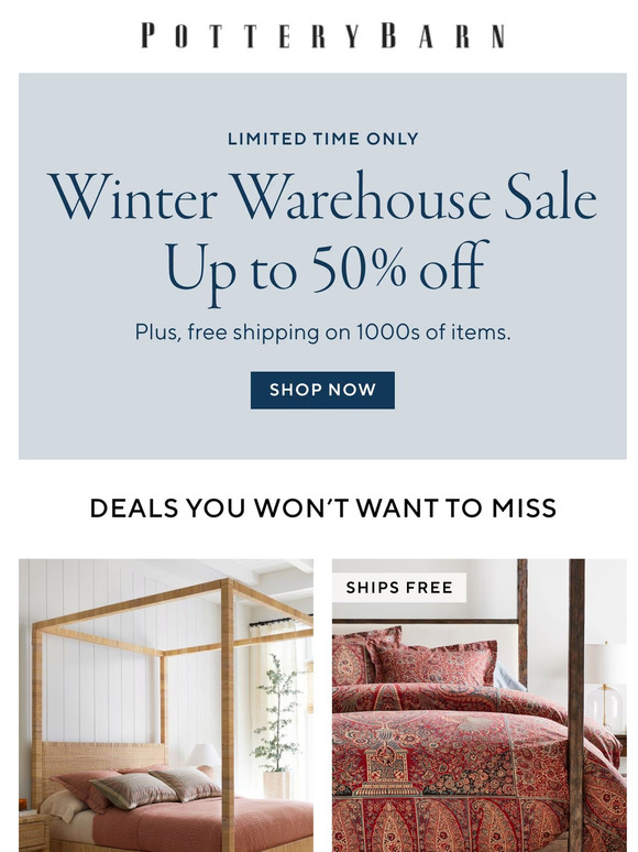 Pottery Barn Email Newsletters Shop Sales, Discounts, and Coupon Codes