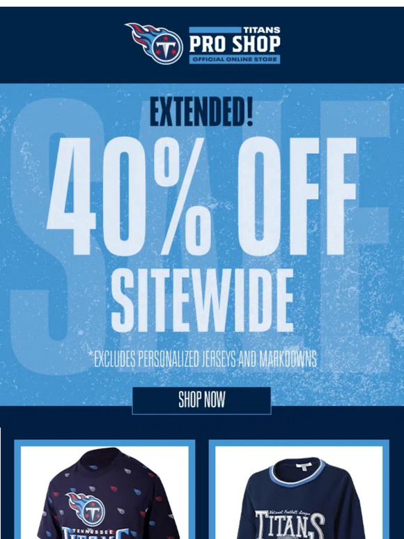 TITANS WIN! Enjoy 40% Off Sitewide! 🎉