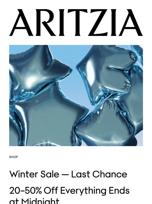 Aritzia Email Newsletters Shop Sales, Discounts, and Coupon Codes