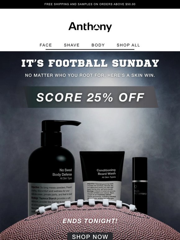 25% off for game day 🏈– Don’t fumble these savings!