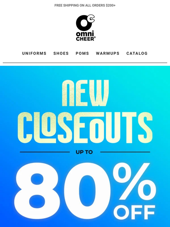 Omni Cheer Save BIG! Up to 80 Off Cheer Gear Milled