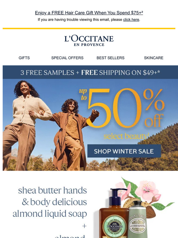 L'Occitane US Email Newsletters Shop Sales, Discounts, and Coupon Codes