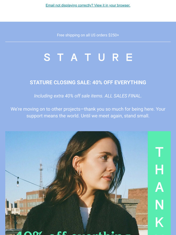 Closing Sale: Take 40% Off Sitewide 🥲