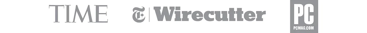 Wirecutter, PC Mag, Time, and more!
