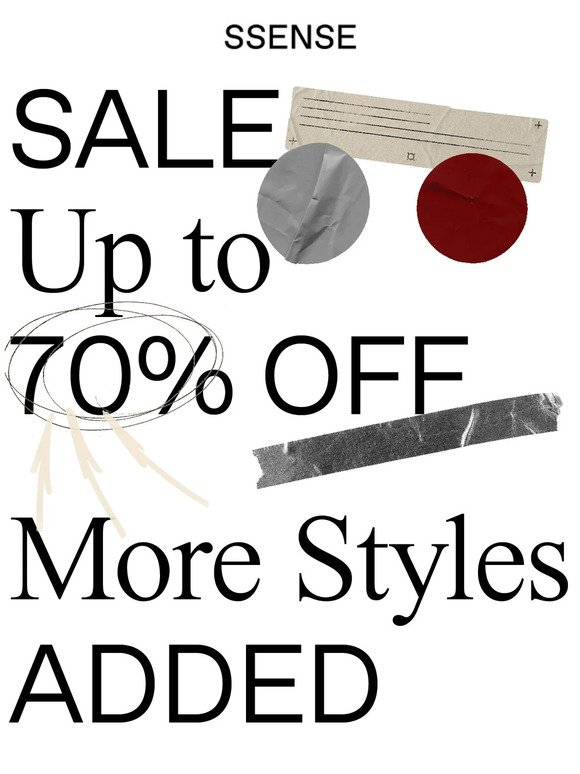 Sale Re-Up: More Styles Added