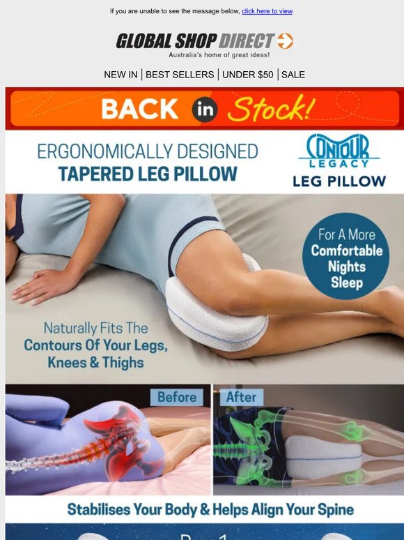 Back In Stock: Contour Legacy Leg Pillow