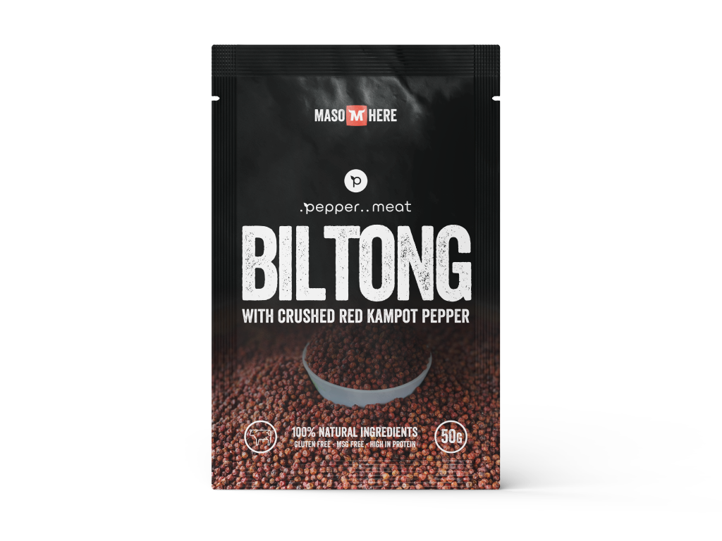 Maso Here - Hovězí Biltong s kampotským pepřem 50g