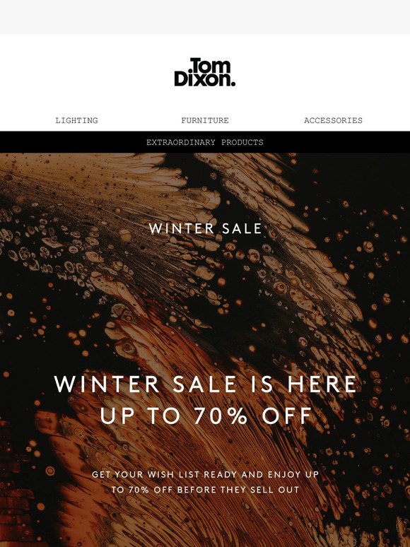 Winter Sale Is Here! Up to 70% Off Extraordinary Products