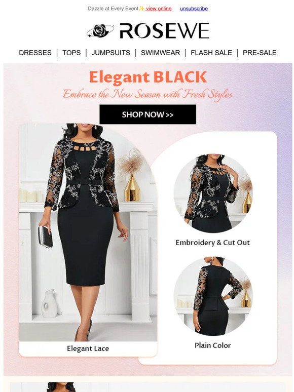 Rosewe: Elegant BLACK dresses + NEW TRENDS for any occasion! | Milled Rosewe: Elegant BLACK dresses + NEW TRENDS for any occasion! | Milled