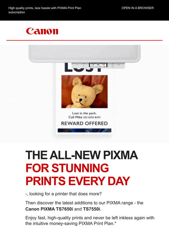 Canon: — meet the next generation of PIXMA printers | Milled