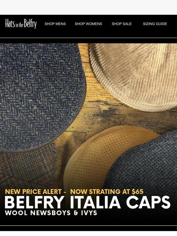 Now Starting at $65 - Shop Belfry Italia Caps