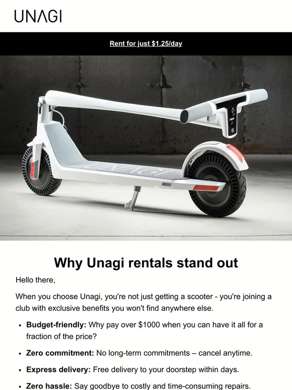 Unagi Scooters 🤑 Enjoy ultimate flexibility with Unagi AllAccess Milled