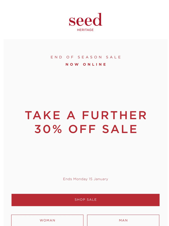 seed heritage Email Newsletters Shop Sales, Discounts, and Coupon Codes