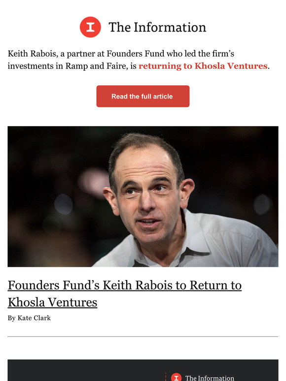 The Information: Exclusive: Founders Fund’s Keith Rabois to Return to ...