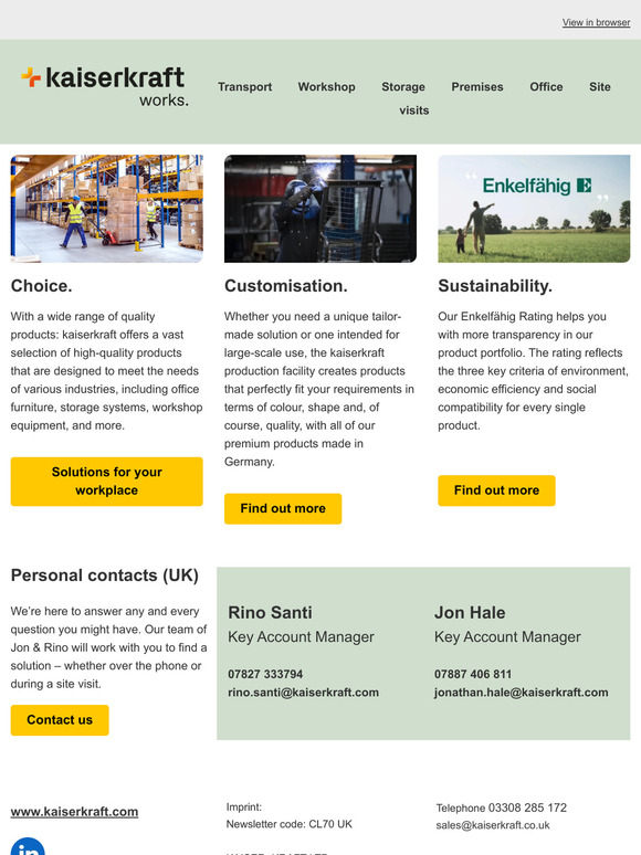 What working with kaiserkraft means for you