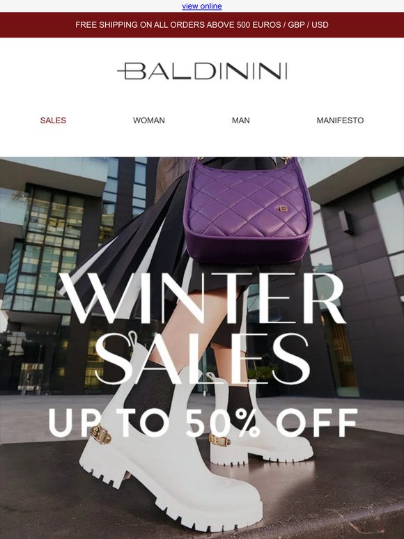 Sales: up to 50% off the autumn-winter collection