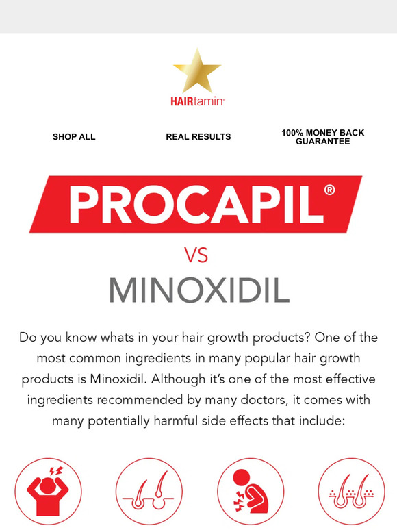 Hairtamin: PROCAPIL® 🆚 Minoxidil | Milled