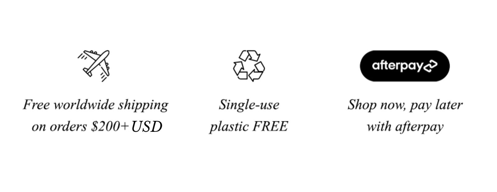 Free Worldwide Shipping on orders $200+ AUD, Single-Use Plastic free, Shop now, pay later with Afterpay