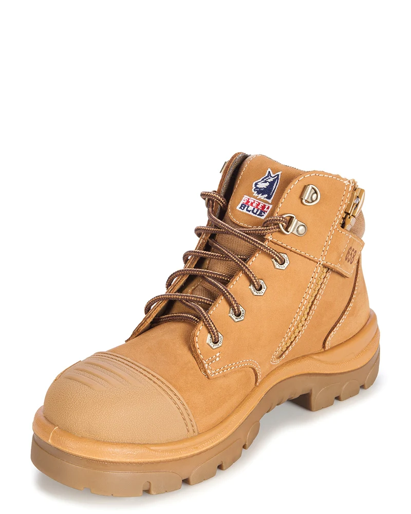 Image of Steel Blue Parkes Zip Scuff Cap Safety Boot - Wheat