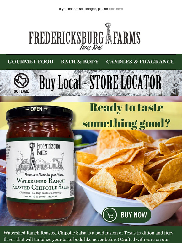 fredericksburgfarms Watershed Ranch Roasted Chipotle Salsa Fredericksburg Farms Milled