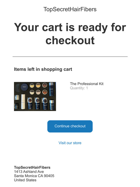 You left items at checkout