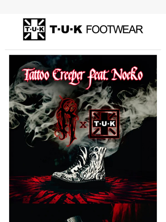 T.U.K. Footwear TUK X Noeko Tattoo Creepers Ilustrator Edition Milled