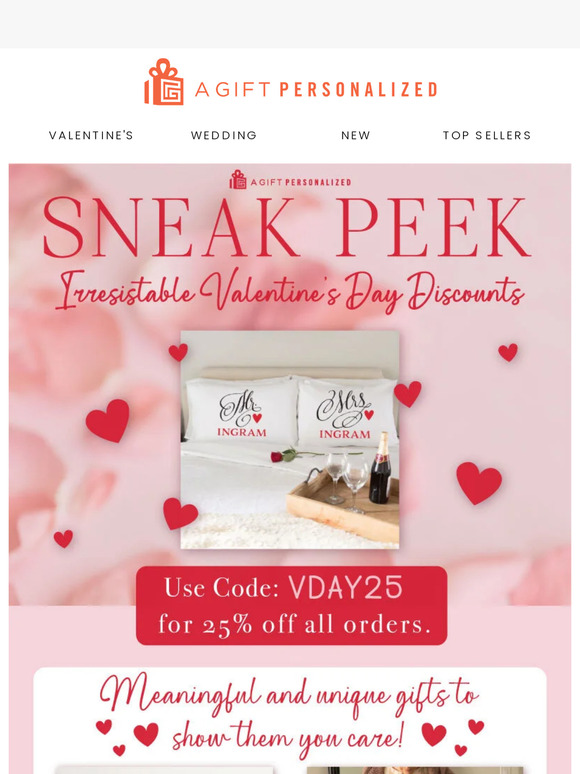 Sneak Peek Valentine's Day 💕 Save 25%