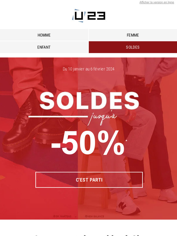 Soldes jusqu'à -50% : c'est parti 🔥