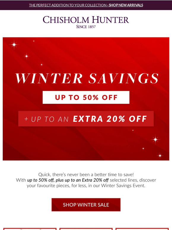 Chisholm Hunter Don't miss your chance to save! Milled