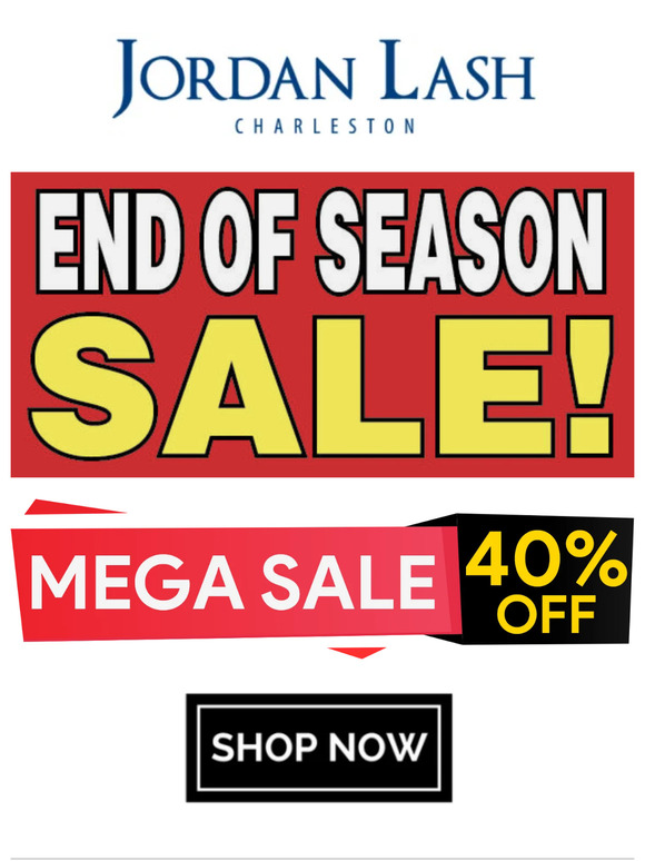 End of Season SALE:  40% OFF 💰