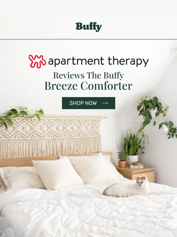 Apartment Therapy Reviews the Buffy Breeze Comforter