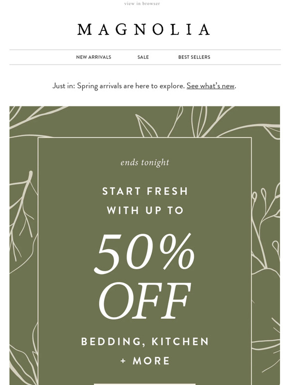 Magnolia Email Newsletters Shop Sales, Discounts, and Coupon Codes